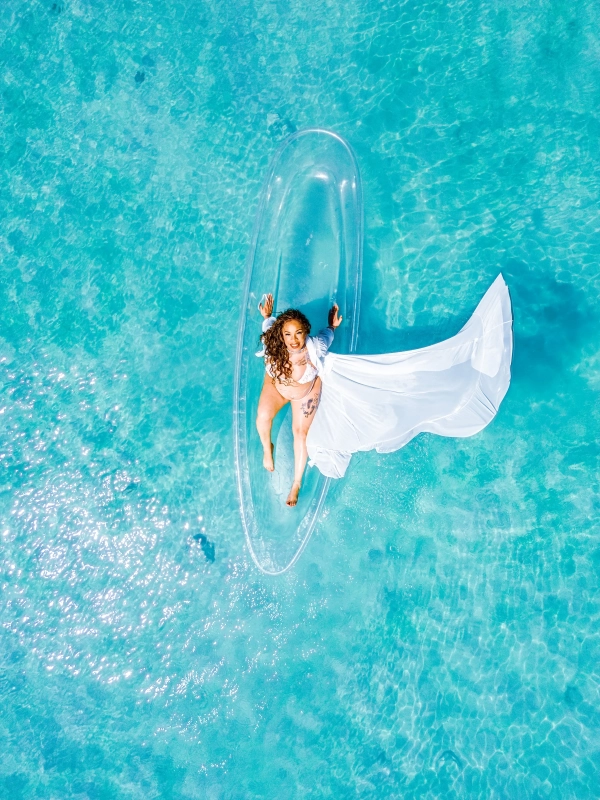 Clear Kayak Flying Dress Photoshoot - Image 2
