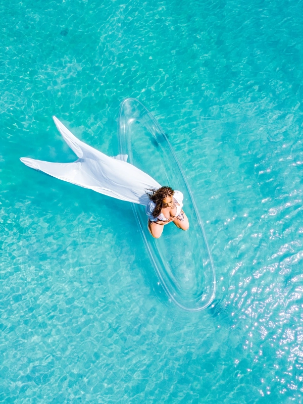 Clear Kayak Flying Dress Photoshoot - Image 5