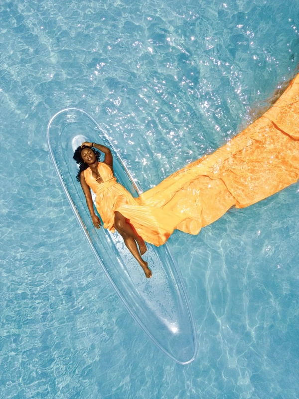 Clear Kayak Flying Dress Photoshoot - Image 10