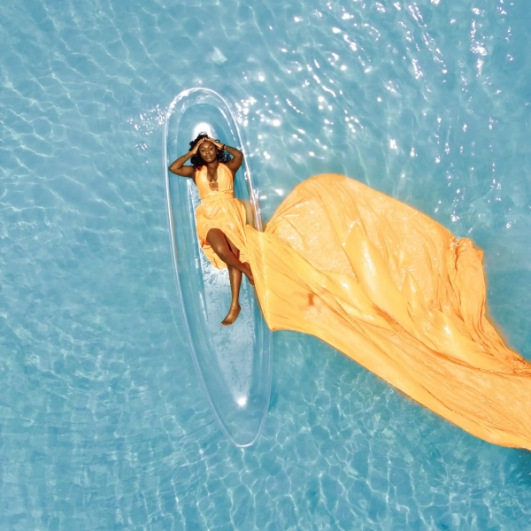 Clear Kayak Flying Dress Photoshoot