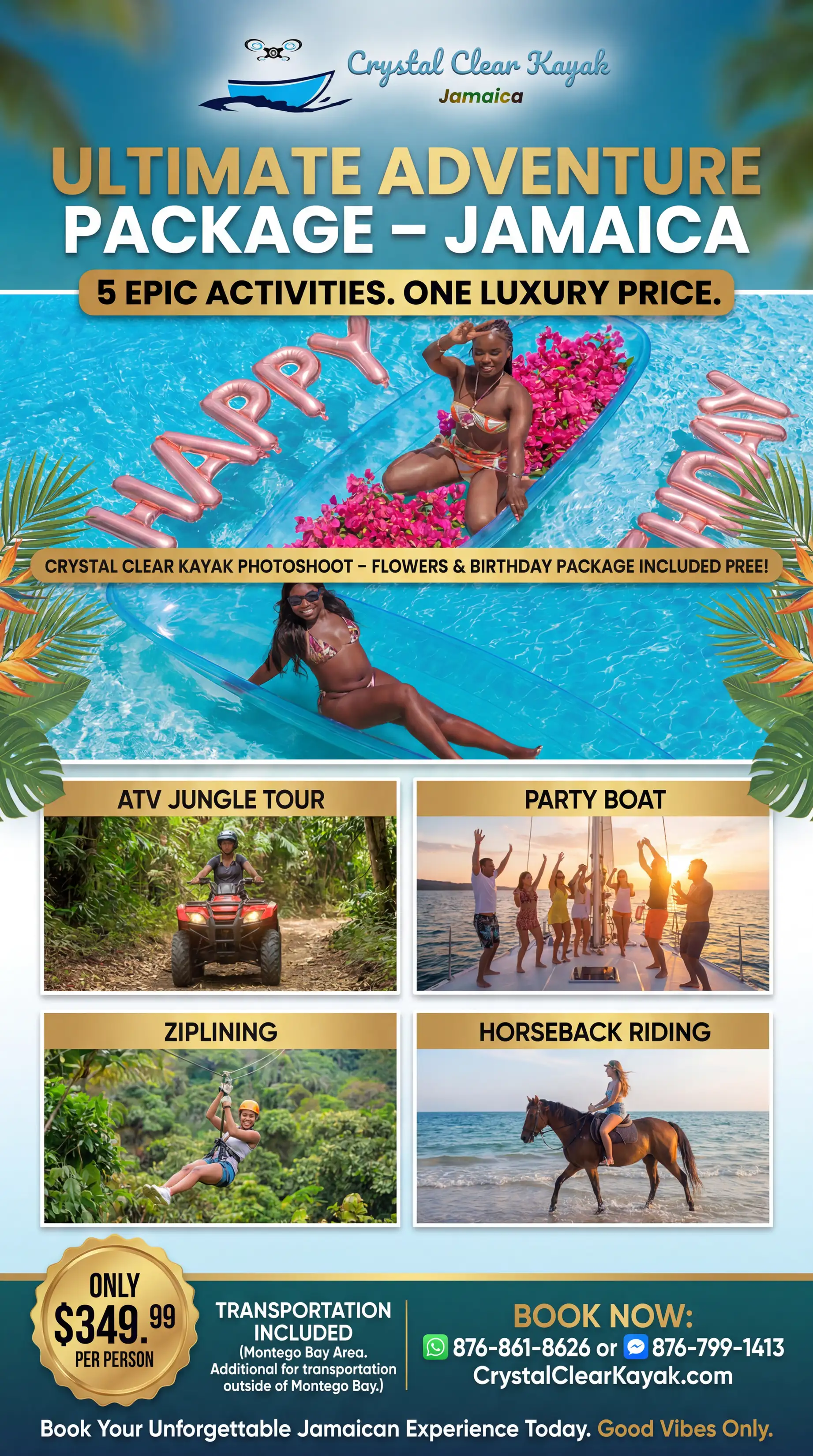 Ultimate Adventure Package Jamaica — 5 Activities