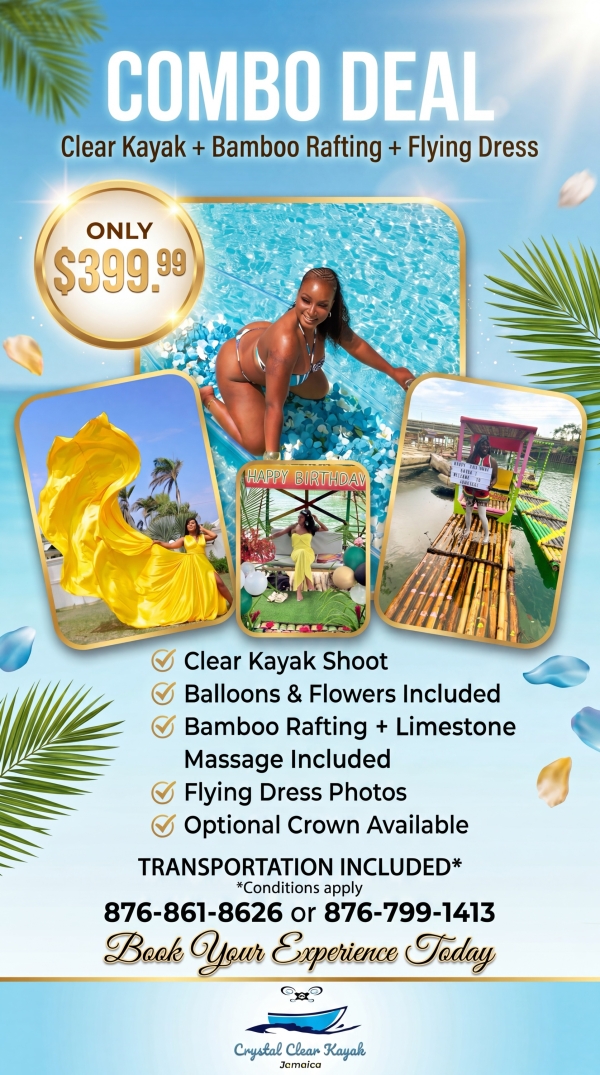 Clear Kayak, Flying Dress + Bamboo Rafting Package